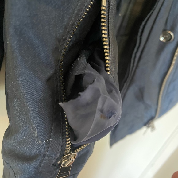 Burberry Brit Navy Blue Double Breasted Trench Coat - Picture 10 of 10